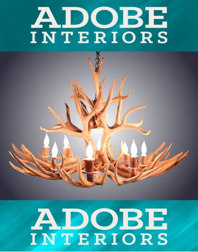 8 Light Oval Mule Deer Antler Chandelier 8 Light Oval Mule Deer Antler Chandelier