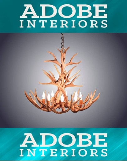 8 Light Tall Mule Deer Antler Chandelier 8 Light Tall Mule Deer Antler Chandelier