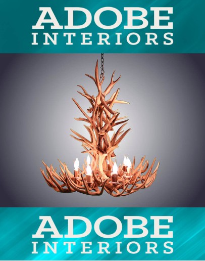 8 Light XL Whitetail Antler Chandelier upscale antler chandeliers