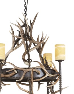 Grand Sierra 2-Tier Antler Chandelier with Onyx
