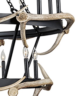 Two Tier Marla With Antler Chandelier