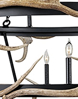 Two Tier Marla With Antler Chandelier