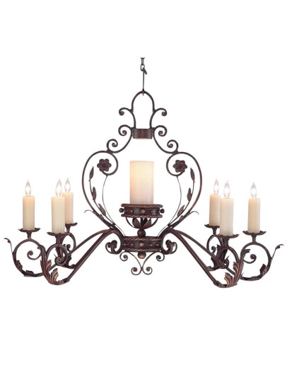 7 Light Crown Chandelier elegant iron chandeliers
