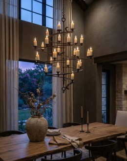 Belvedere Spiral Hammered Wrought Iron Chandelier Belvedere Spiral Hammered Wrought Iron Chandelier