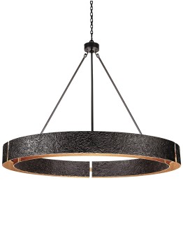 Drover’s Circle Hand Forged Iron Ring Chandelier