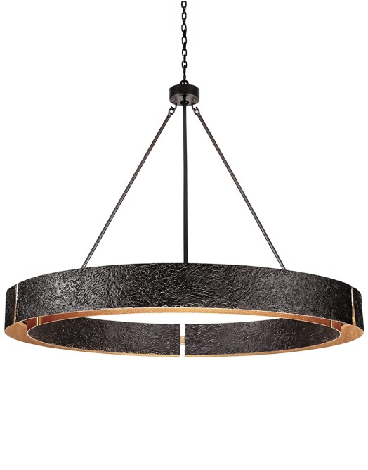 Drover’s Circle Hand Forged Iron Ring Chandelier