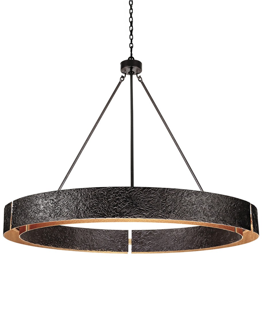 Drover’s Circle Hand Forged Iron Ring Chandelier