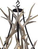Eight Light Tanner with Antlers Chandelier