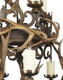 Nico Two Tier Chandelier w/Antlers
