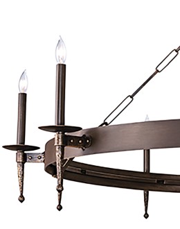 One Tier Iron Ring Chandelier