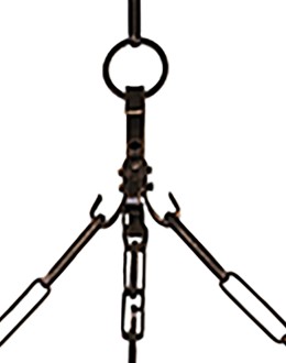 One Tier Iron Ring Chandelier