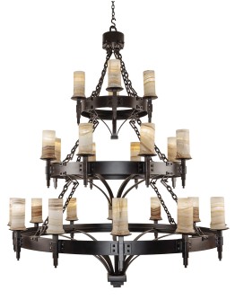 3 Tier Round Iron Chandelier