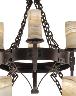 3 Tier Round Iron Chandelier