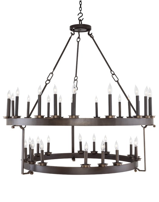 Two Tier Double Ring Chandelier