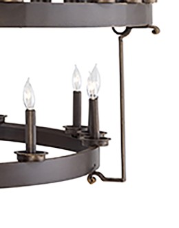 Two Tier Double Ring Chandelier