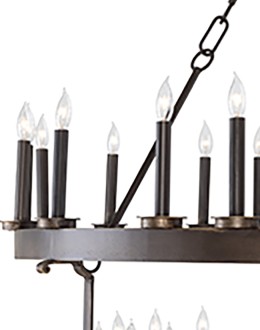 Two Tier Double Ring Chandelier