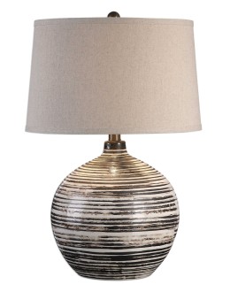 mocha and ivory ceramic table lamp
