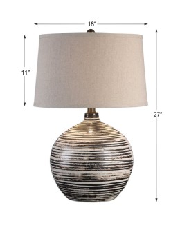 mocha and ivory ceramic table lamp