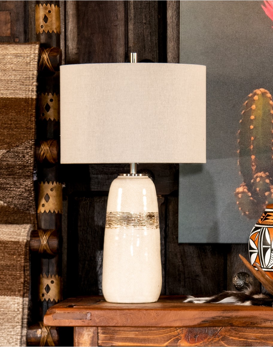 Bloxom Table Lamp mocha and ivory ceramic table lamp