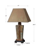 table lamp made from slate stone