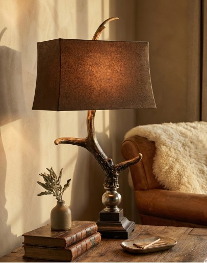 Stag Horn Dark Table Lamp Stag Horn Dark Table Lamp