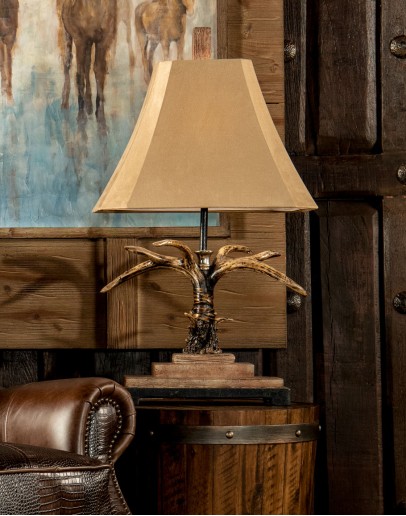 faux antler table lamp,rustic elegant table lamp