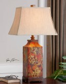 colorful flowers table lamp by uttermost