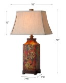 colorful flowers table lamp by uttermost