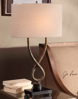 modern rustic steel table lamp