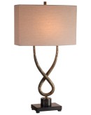 modern rustic steel table lamp
