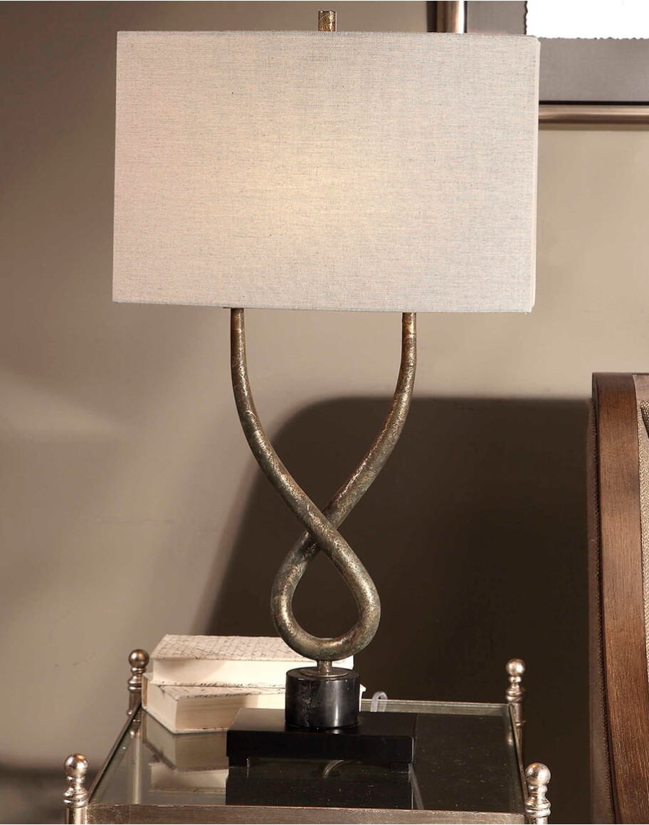 modern rustic steel table lamp