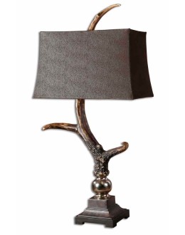 Stag Horn Dark Table Lamp