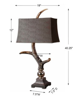 Stag Horn Dark Table Lamp
