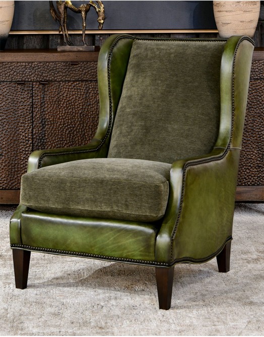 Alamo Olive Leather Chair