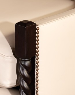 Fine Western Chic Leather Accent Chair cream leather accent chair with exposed wood frame and cowhide