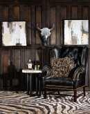 large wingback chair with tufted black leather croc,tufted chair with black embossed croc