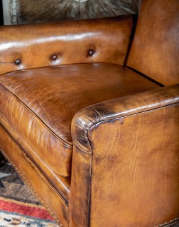 Beckett Leather Chair Vintage Style Leather Chair