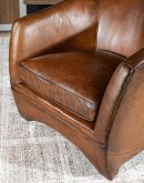 retro distressed leather chair