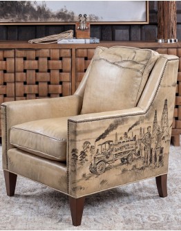 Black Gold Leather Chair