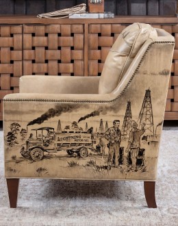 Black Gold Leather Chair
