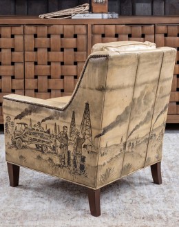 Black Gold Leather Chair
