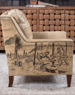 Black Gold Leather Chair