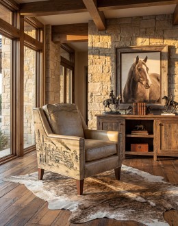 Black Gold Leather Chair