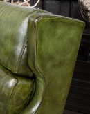 Bohicket Olive Leather Chair