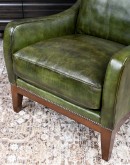 Bohicket Olive Leather Chair