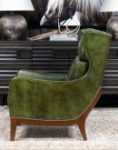 Bohicket Olive Leather Chair