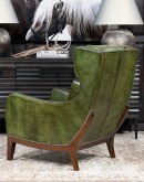 Bohicket Olive Leather Chair