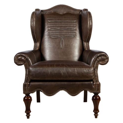 Leather Boot Stitch Accent Chair  Your Westenr Decor – Your Western Decor