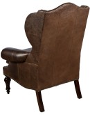 leather chair with western boot stitching design