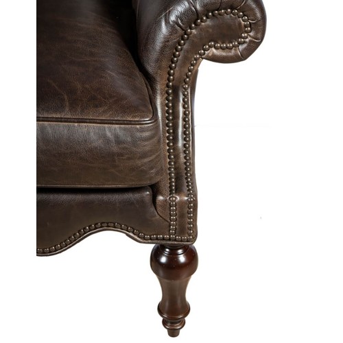 Palomino Boot Stitch Chair Full Grain Leather American Made 8 Way Hand Tied  Construction High Quality Western Style 